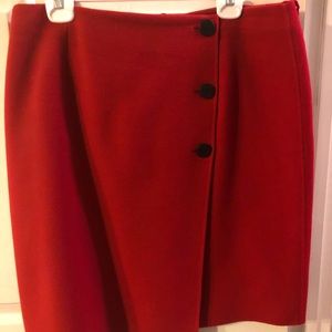 Wool Red Skirt